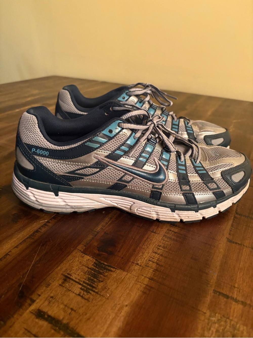 Nike P-6000 Armory Navy Flat Silver Size 10